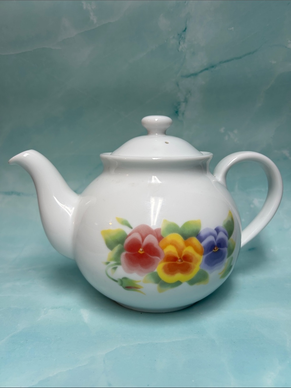 Corelle Summer Blush Pansies 5 Cup Teapot Corelle Coordinates